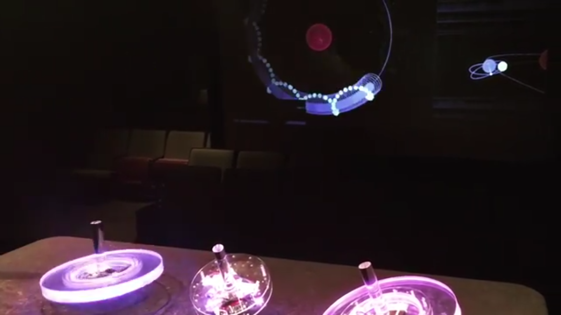Spinning tops and solar system visualization